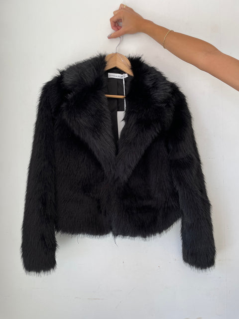 Lola Cropped Faux Fur Jacket