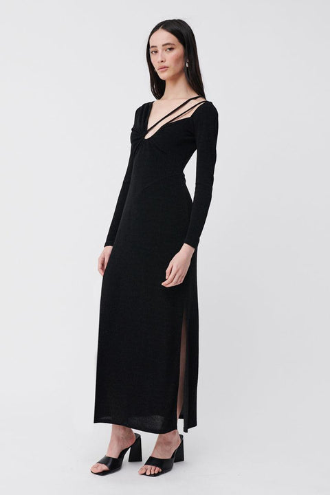 Jackson Deconstructed Strappy Long Sleeve Maxi Dress