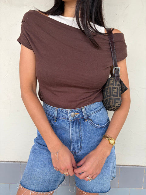 Nora Two Tone Knit Top