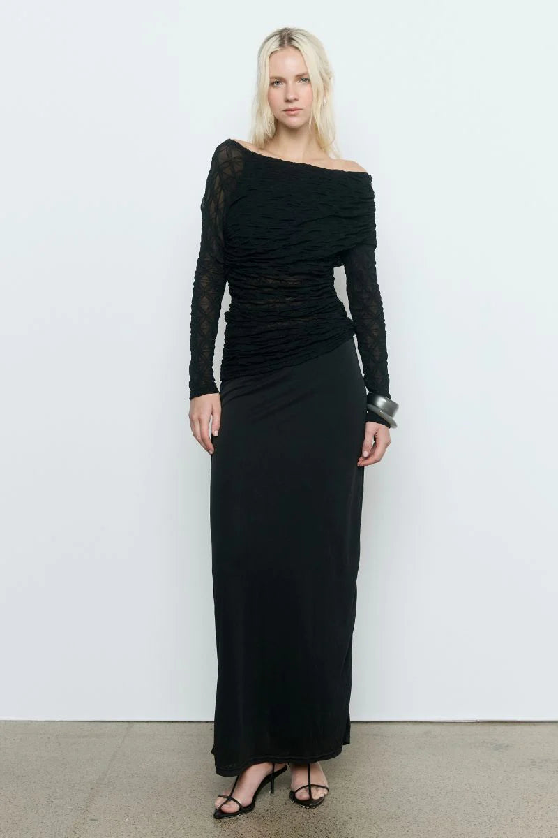 Maxi Dress Venus Long Black Dress Venus Ruched Tank Maxi Dress