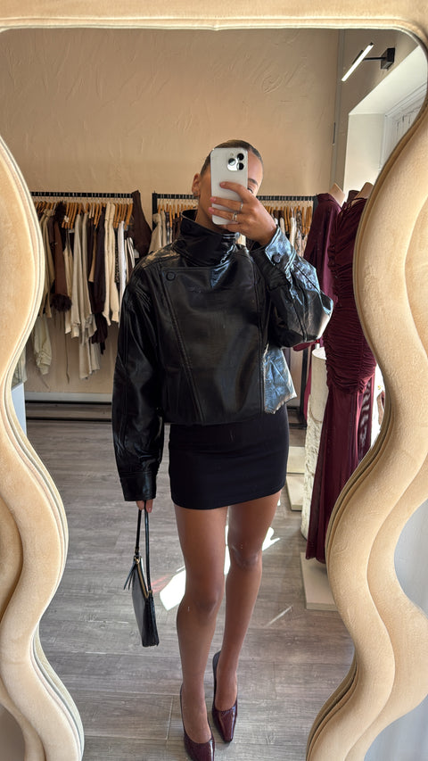 Mia Funnel Neck Bomber Jacket