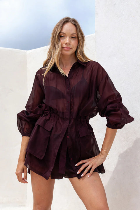 Banx Sheer Anorak Shirt