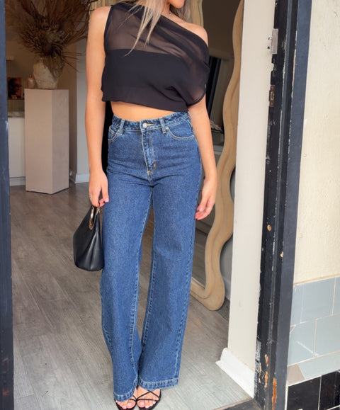 Mika Off Shoulder Mesh Top