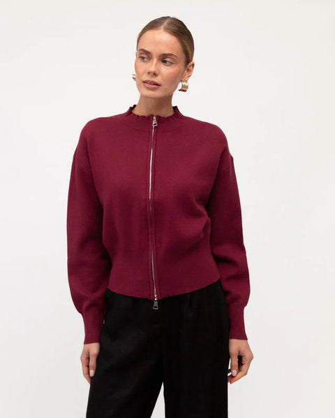 ZIP UP KNIT JACKET