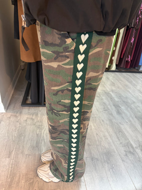 Camo Heart Denim Jogger Pant