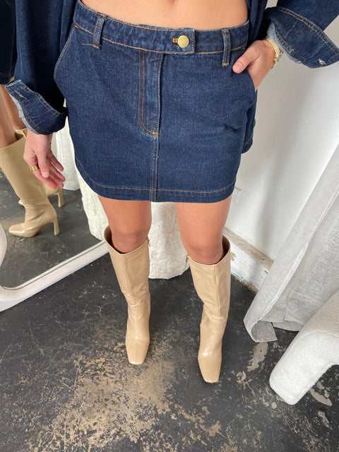 Ellie Indigo Denim Skirt