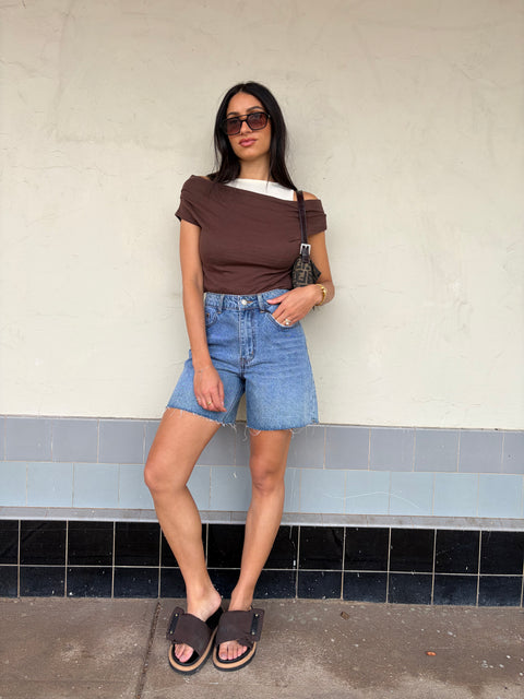 Nora Two Tone Knit Top