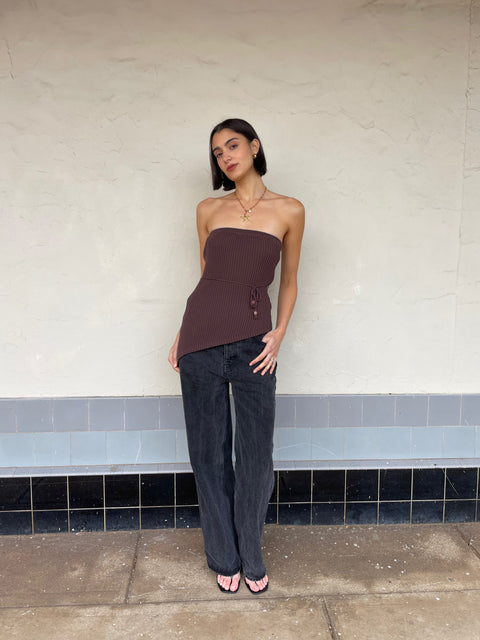 KEANI STRAPLESS KNIT TOP