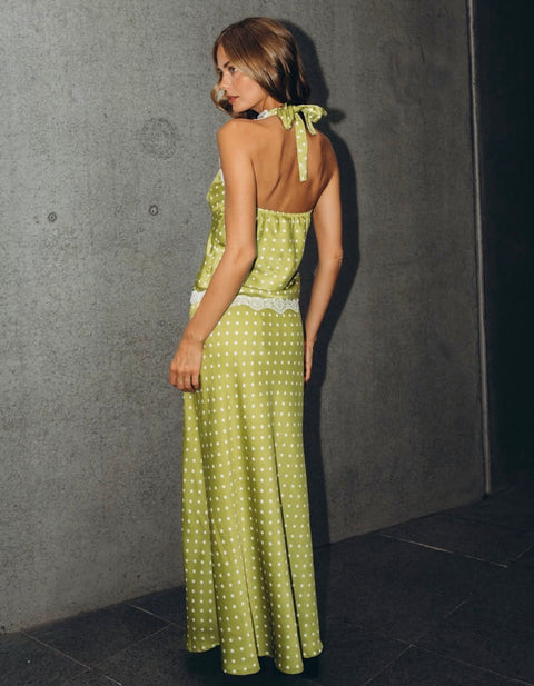 Luna Polka Dot Maxi Skirt