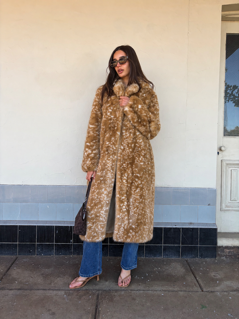 Pre Order Bambi Faux Fur long Jacket