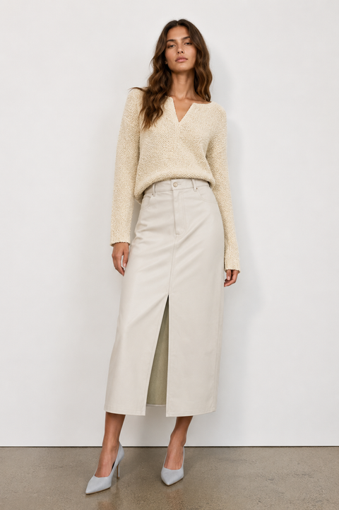 Mabel Faux Leather Maxi Skirt
