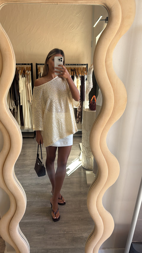 SHELL LUXE SEQUIN TEE