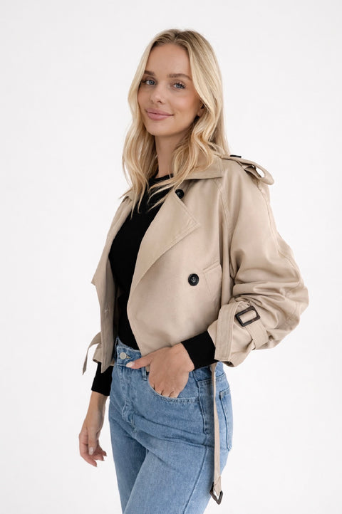 Blake Cropped Trench Coat