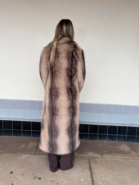 Arctic fox Faux brown Coat
