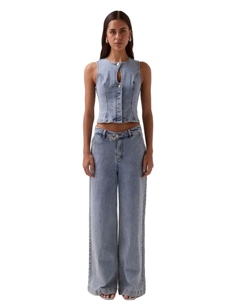Etch Denim Bodice