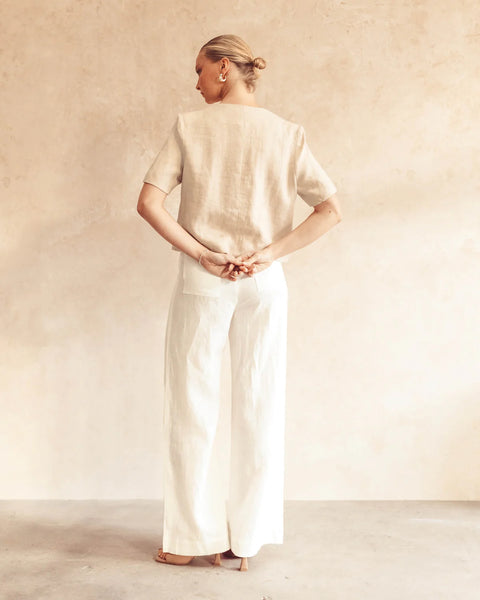 Esther Linen Vest Top