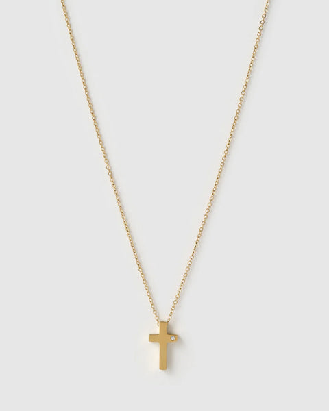 Cross Charm Gold Necklace