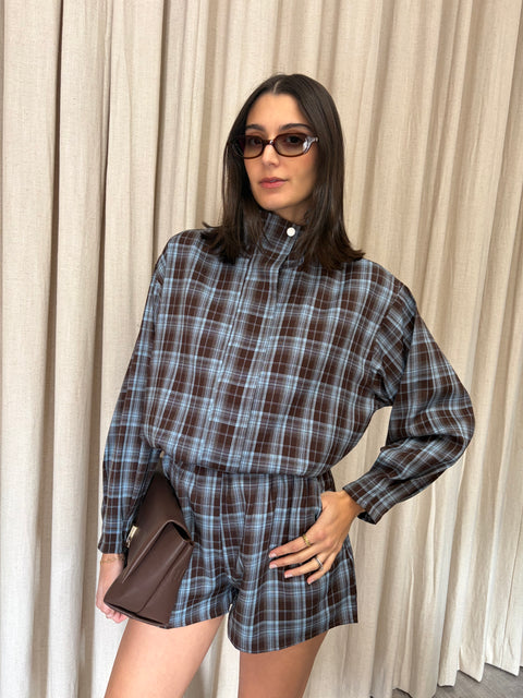 Clara Bomber Set Plaid