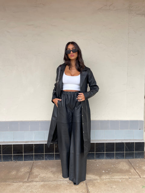 Erin Leather Trench