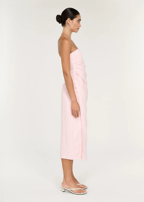 Avella Strapless Midi Dress