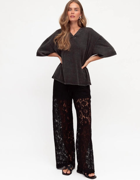 Jemma Lace Pants Black