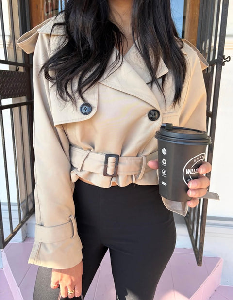 Blake Cropped Trench Coat