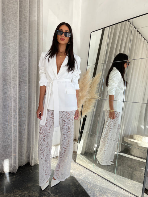 Lila Lace Pant & Blazer Set
