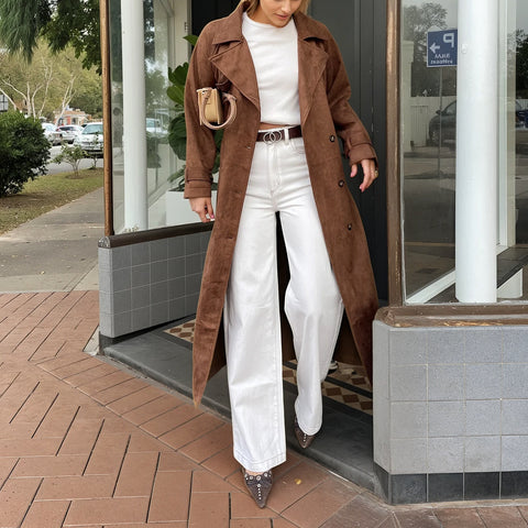 Todd Faux Suede Trench