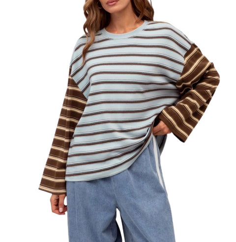 Erin Duo Stripe Long Sleeve Tee