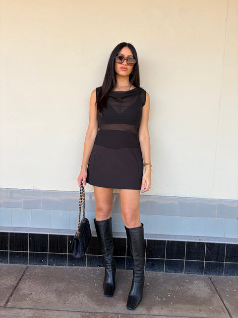 Mika Off Shoulder Mesh Top