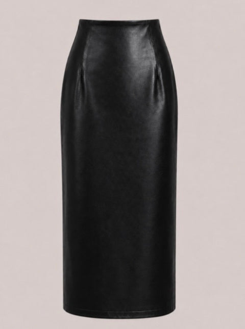 Noah Faux Leather Pencil Skirt