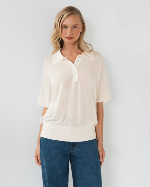 Raven Polo Knit Top