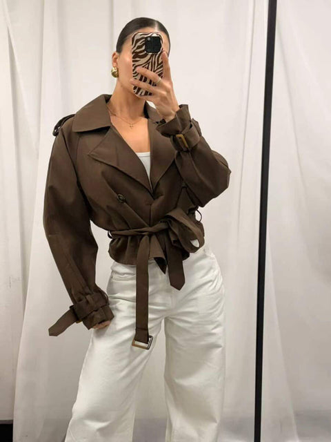 Jax Cropped Trench Jacket