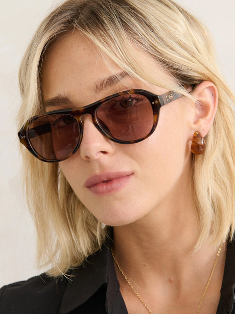 Blanc Round Frame Sunglasses