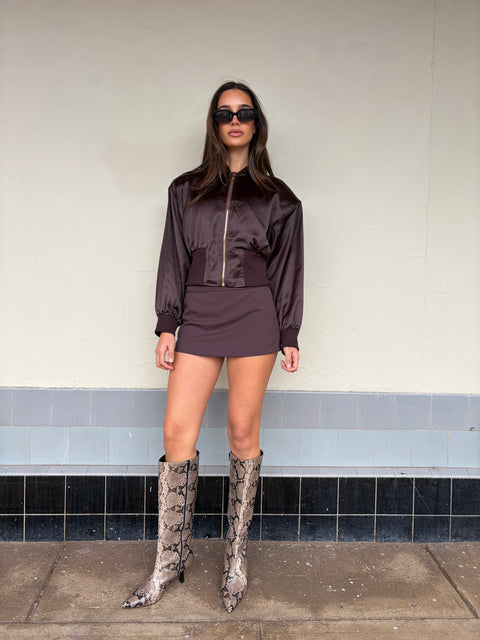 Espresso Bomber Jacket