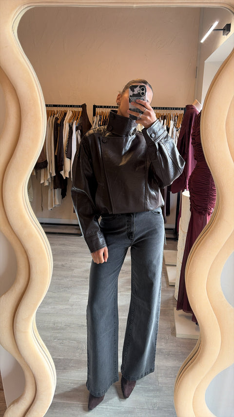 Mia Funnel Neck Bomber Jacket