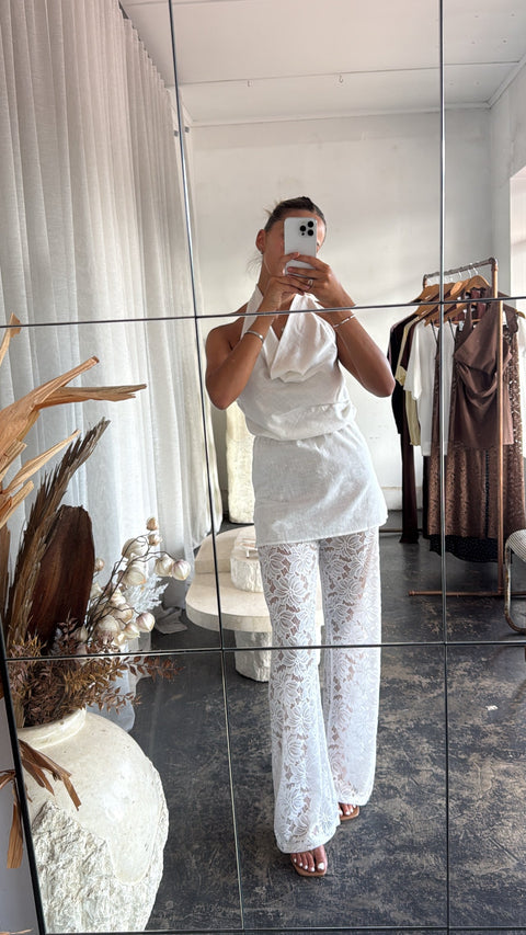 Aurelia Halter lace pant Set