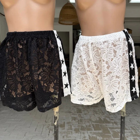 Starstruck Lace Track Shorts