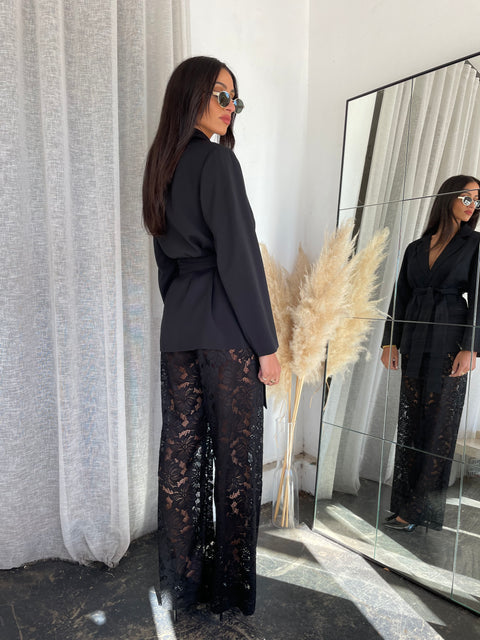 Lila Lace Pant & Blazer Set