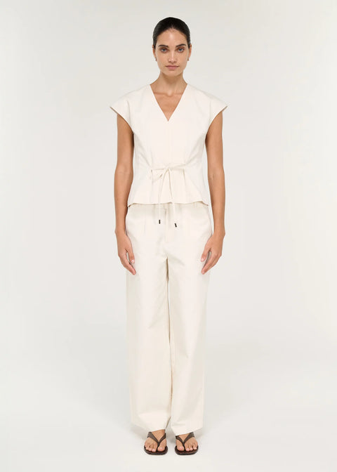 Roselle Tie Front Top