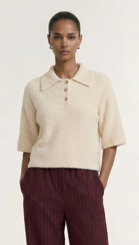 Celine Polo Knit Top