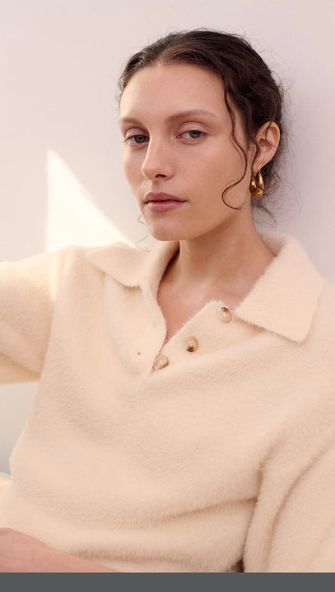 Celine Polo Knit Top