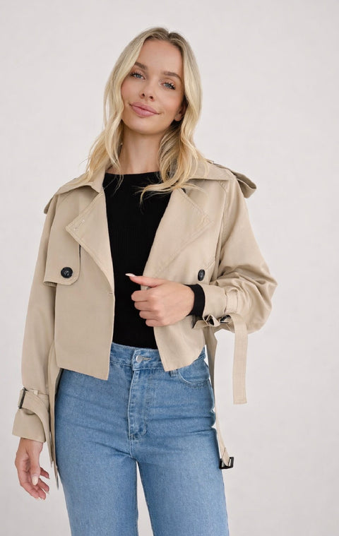 Blake Cropped Trench Coat