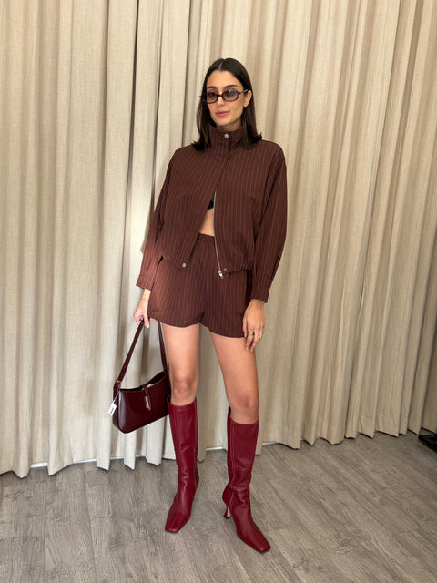 Clara Bomber Set Pinstripe