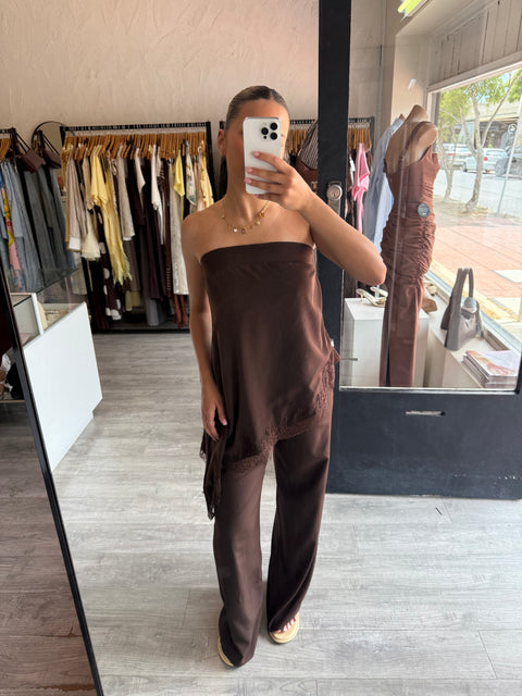 Sora Strapless Top Pant Set