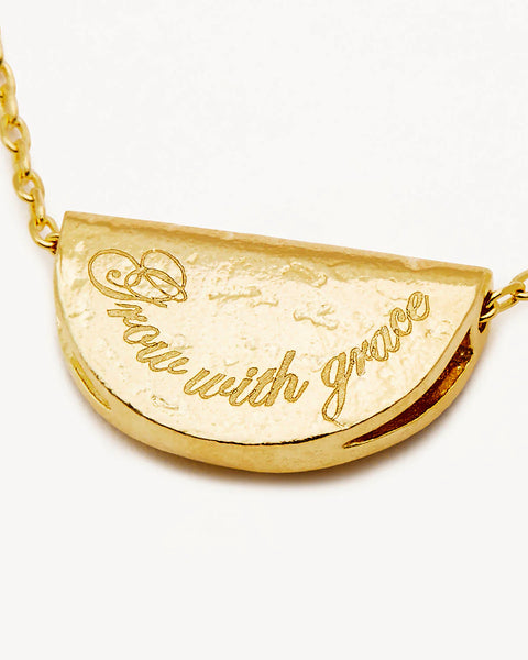 Lotus Birthstone Necklace - December Blue Topaz