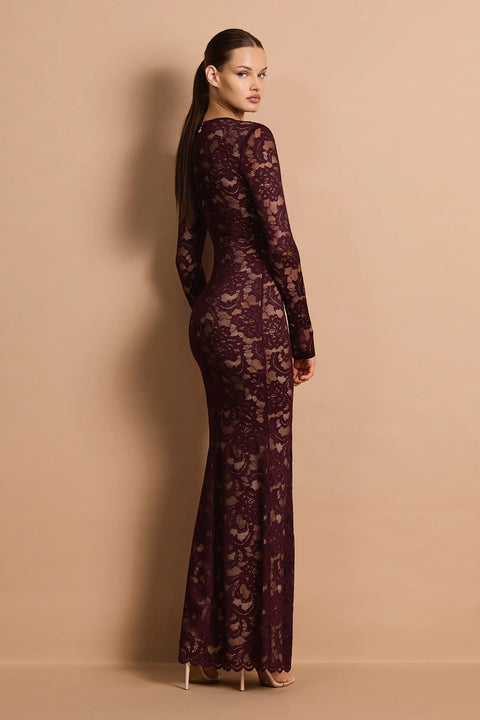 Delphine LS Lace Gown