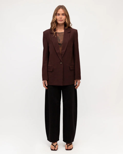 Off Duty Plum Blazer