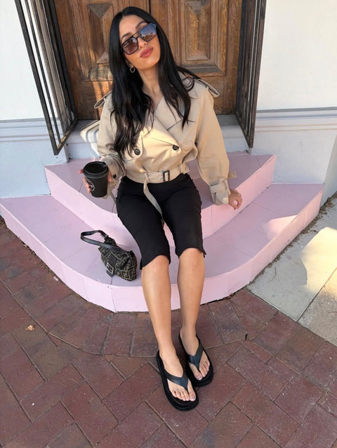 Blake Cropped Trench Coat