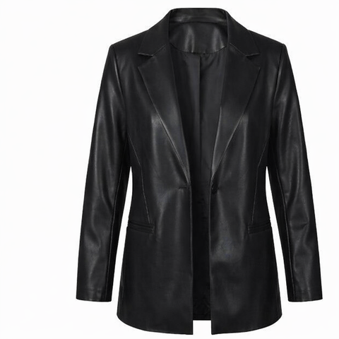 Hudson Faux Leather Blazer